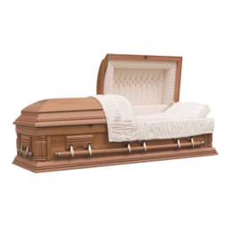 Гроб саркофаг из массива павловния с двойной крышкой, модель TD-A02